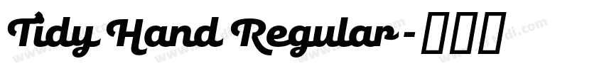 Tidy Hand Regular字体转换